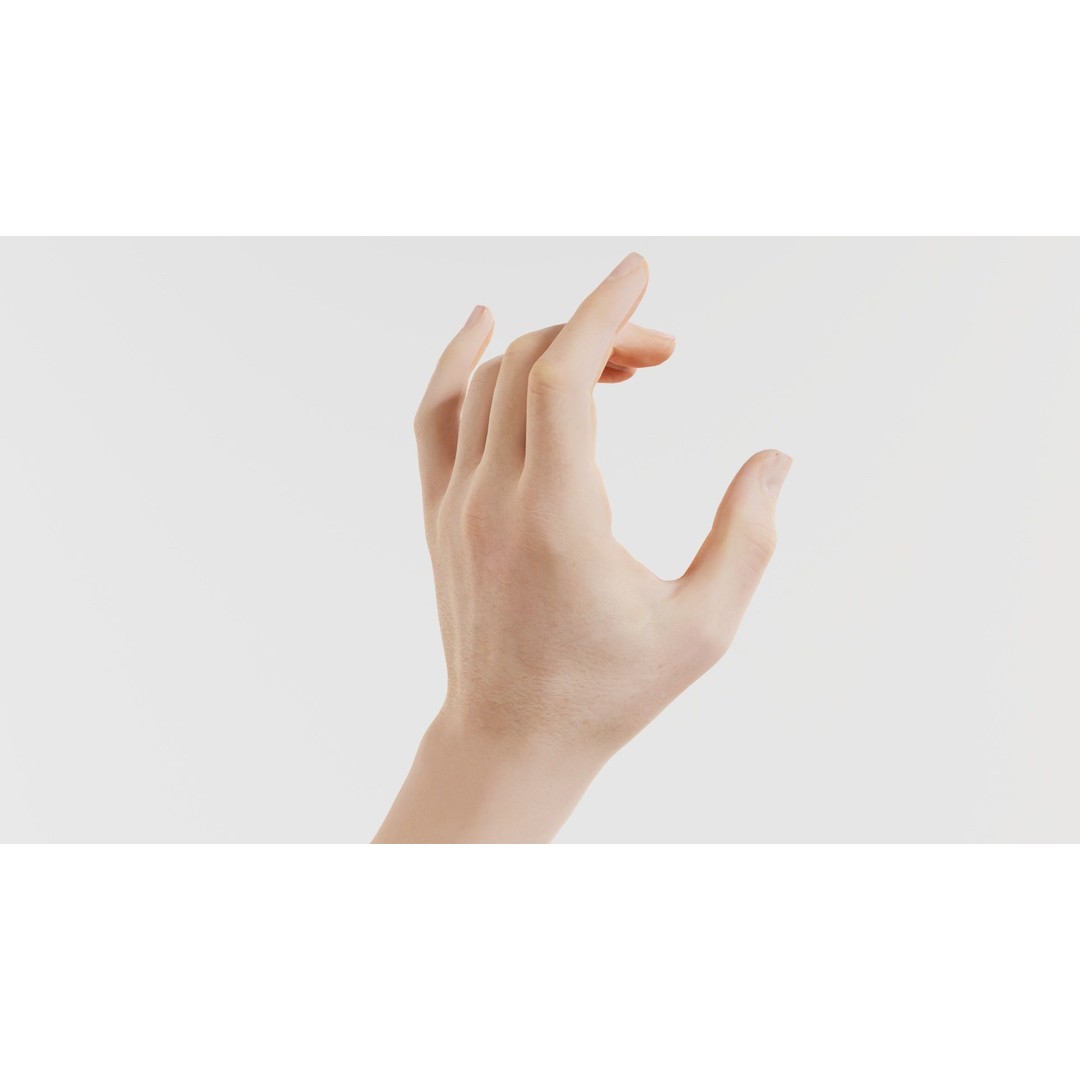 Male Hand 3D Model – Low Poly Photogrammetry Asset, FBX, Blender - View 5