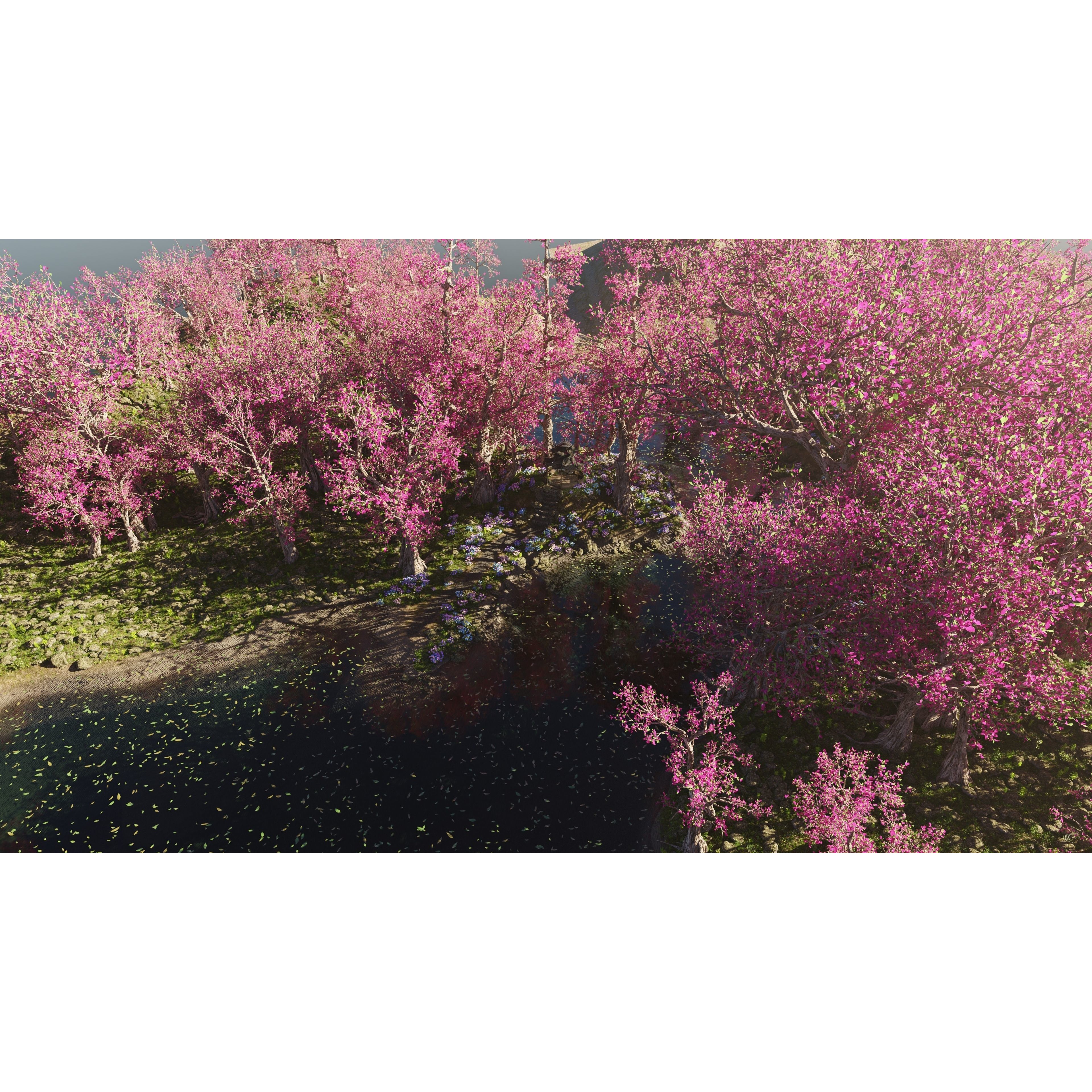 Japanese Gazebo Scene - Game-Ready 3D Model - View 13