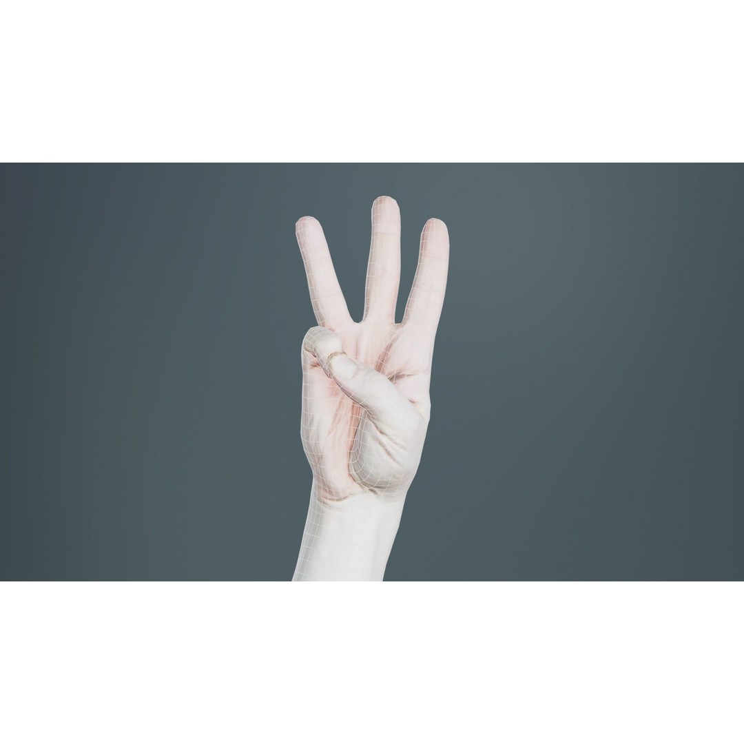 Male Hand 3D Model – Low Poly Anatomical Character with PBR Textures - View 11