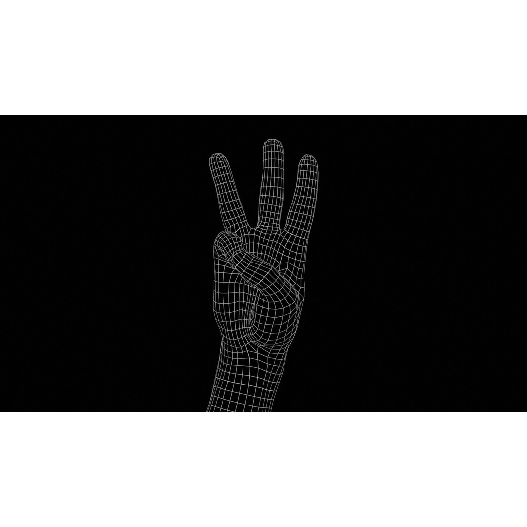 Male Hand 3D Model – Low Poly Anatomical Character with PBR Textures - View 13