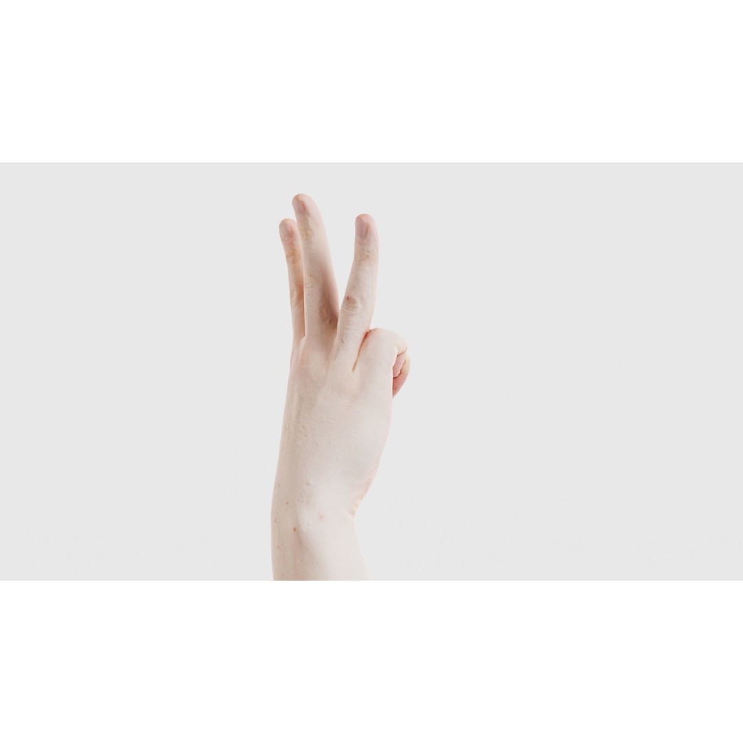 Male Hand 3D Model – Low Poly Anatomical Character with PBR Textures - View 21
