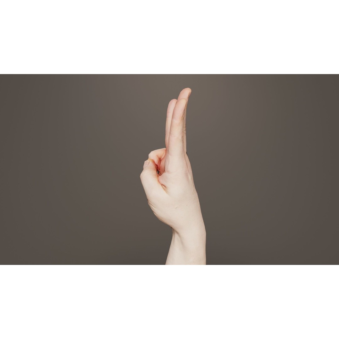 Male Hand 3D Model – Low Poly Anatomical Character with PBR Textures - View 4