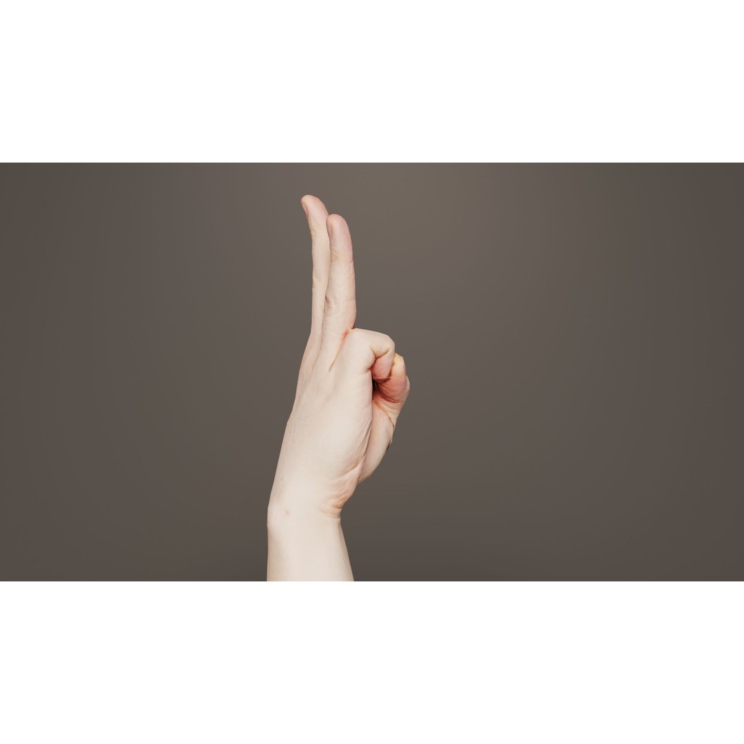 Male Hand 3D Model – Low Poly Anatomical Character with PBR Textures - View 9