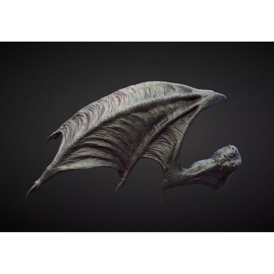 Wing 3D Model – High Poly Sculpt for Character Projects, OBJ - View 2