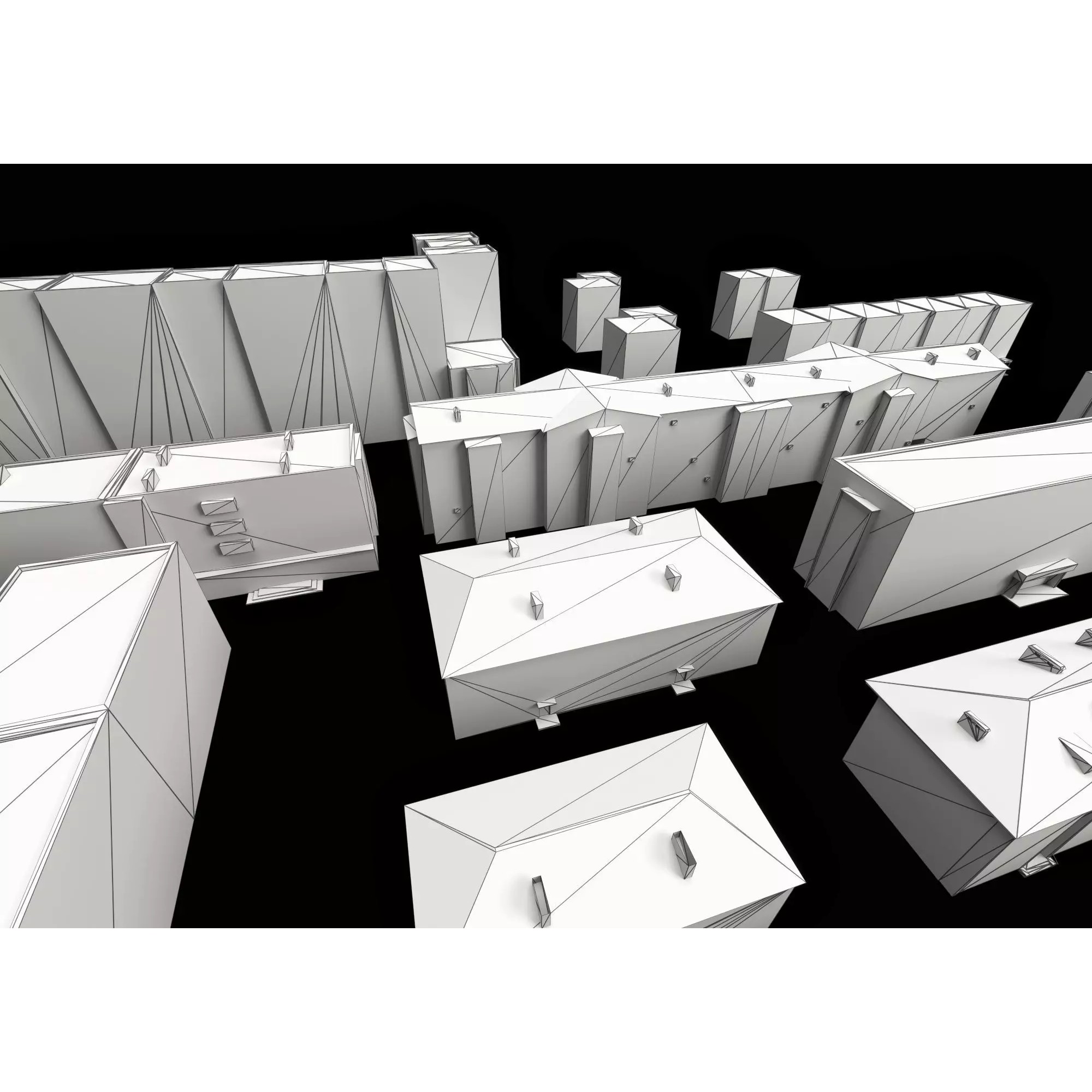 Dilapidated Apartment Building Series - Low-Poly Game-Ready 3D Model