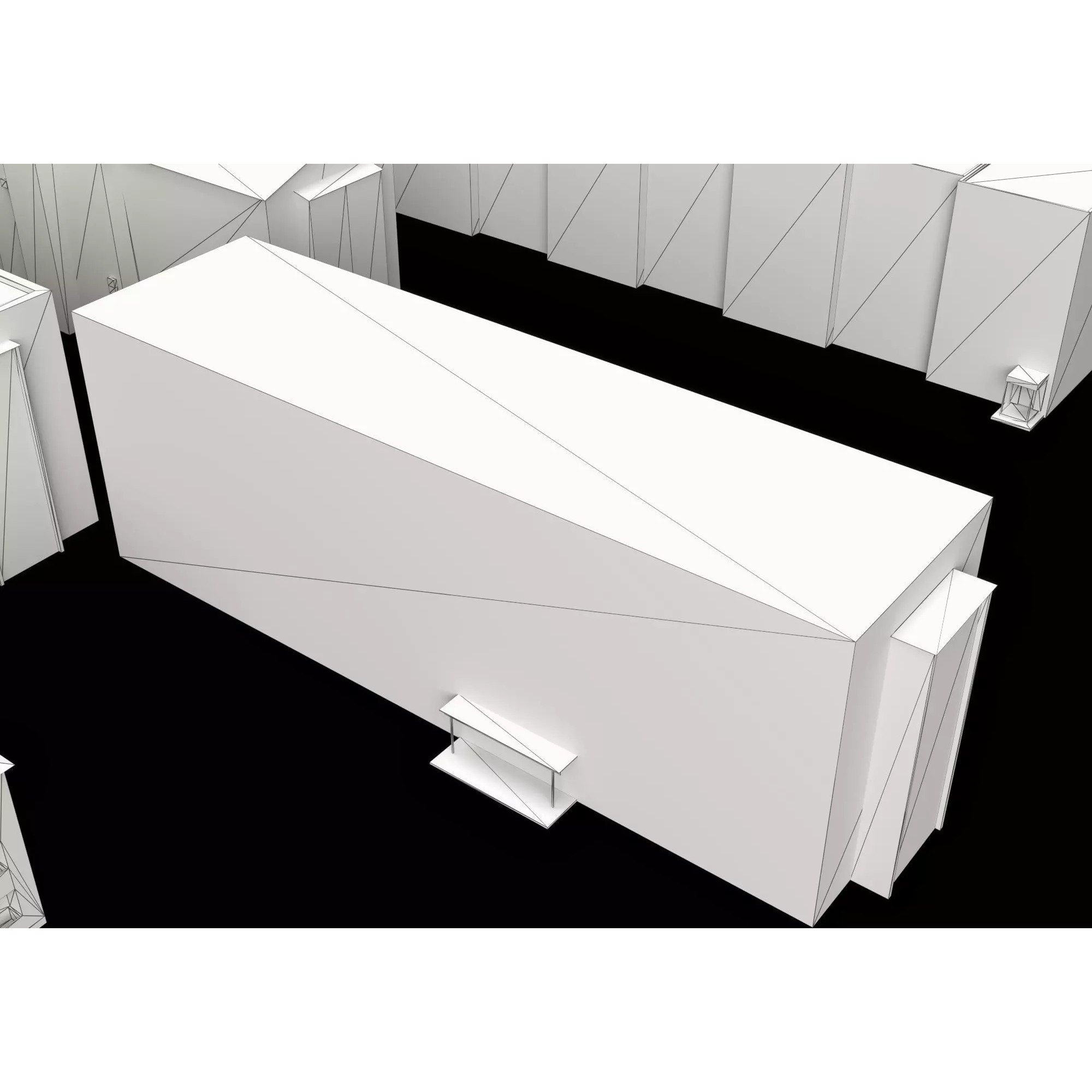 Dilapidated Apartment Building Series - Low-Poly Game-Ready 3D Model - View 20