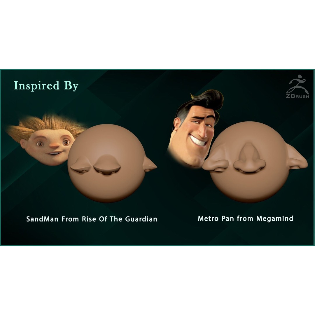 Nose Stylized VDM Brush 3D Model – 20 Cartoon Alphas for ZBrush - View 9