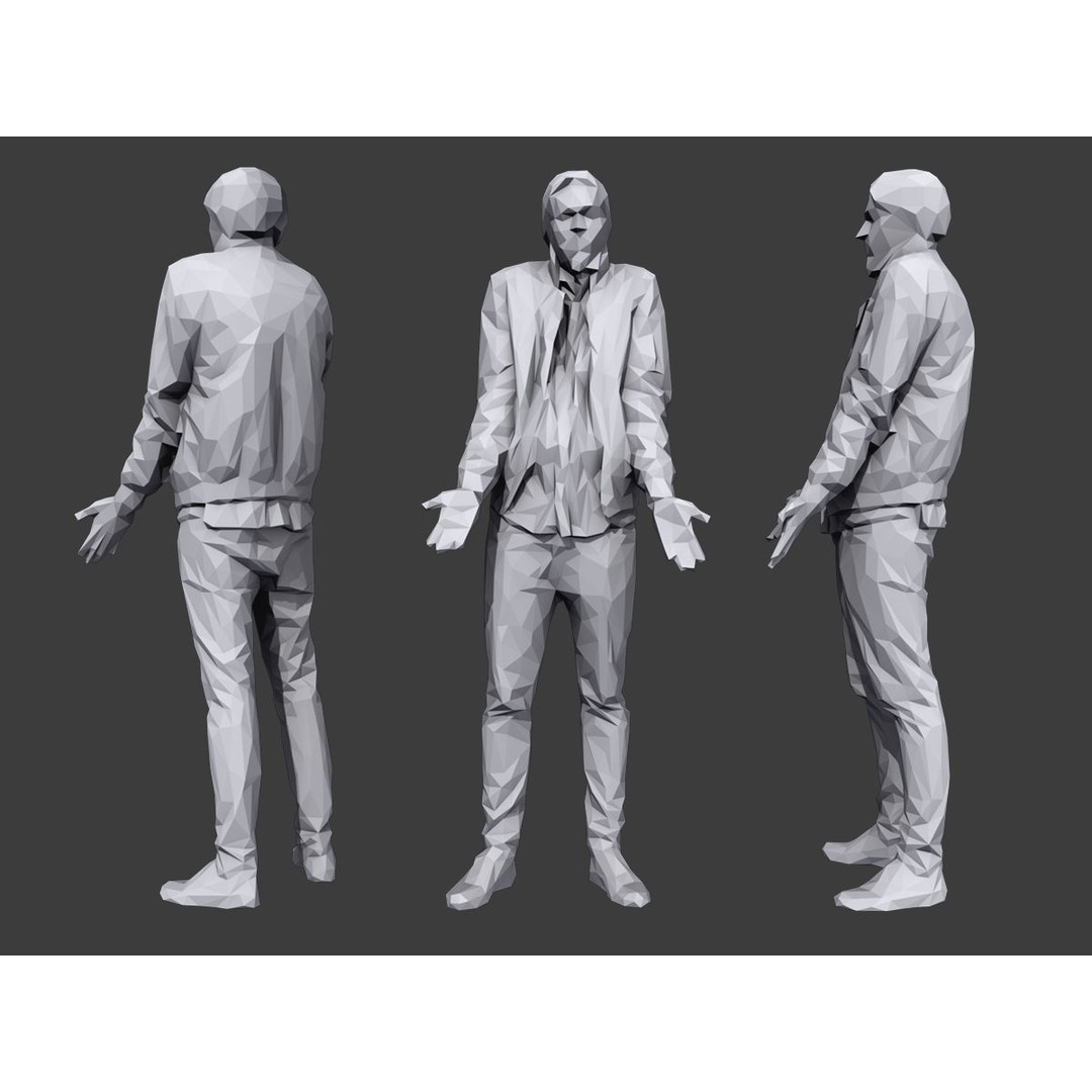 Lowpoly Casual Characters 3D Model – Low Poly Stylized Pack, FBX