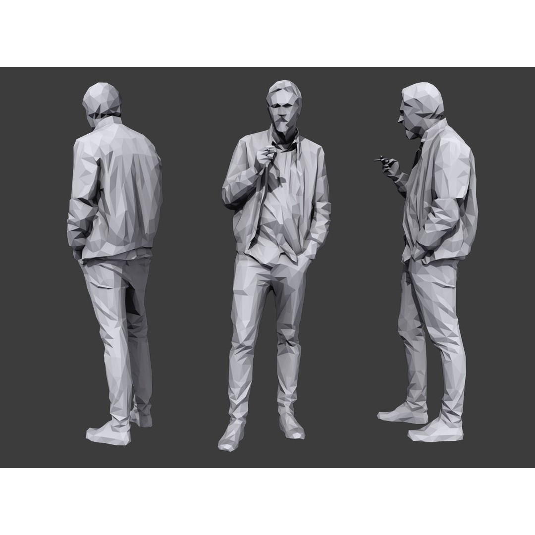 Lowpoly Casual Characters 3D Model – Low Poly Stylized Pack, FBX - View 6