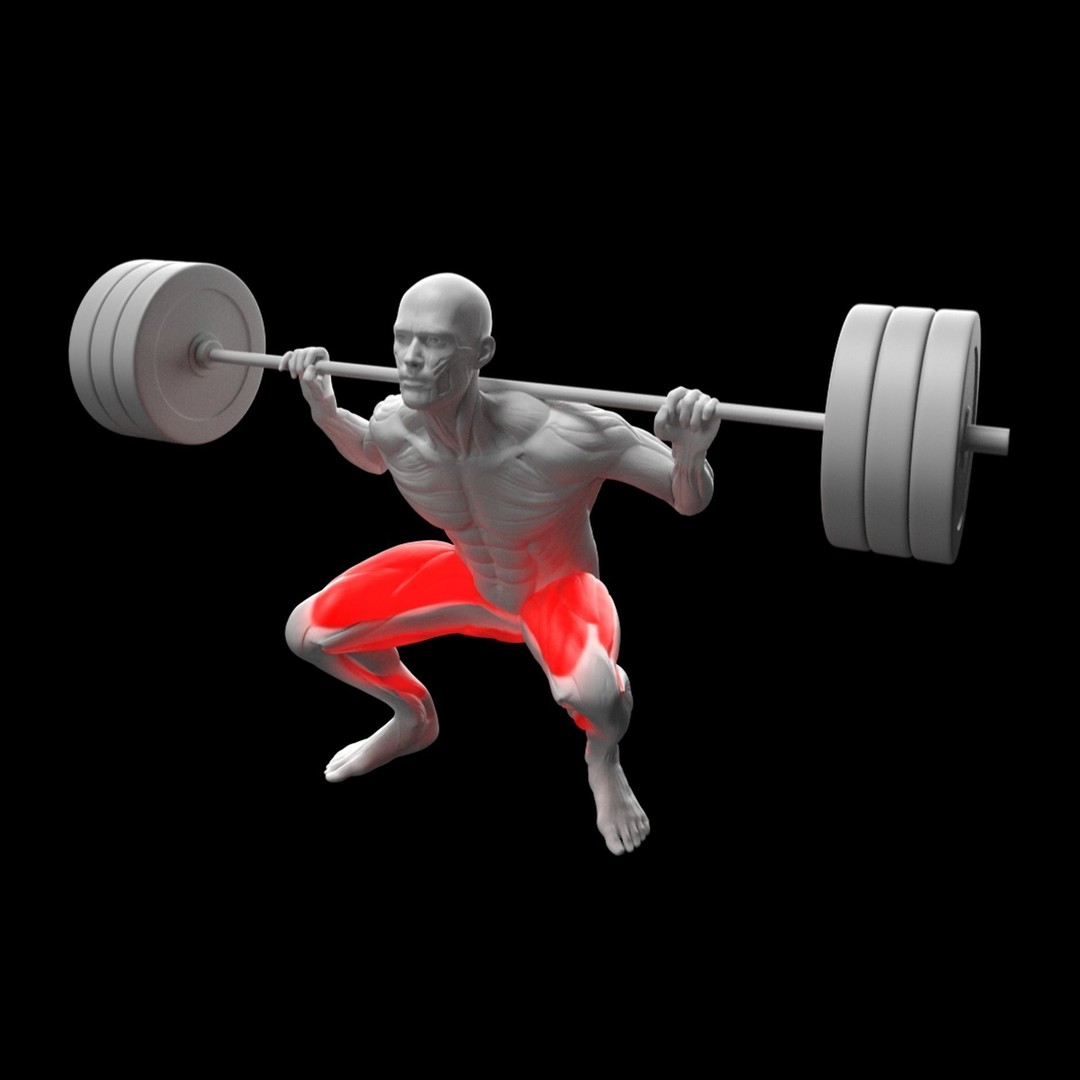 Leg Exercises 3D Model – Animated Rigged Character with PBR Textures - View 10