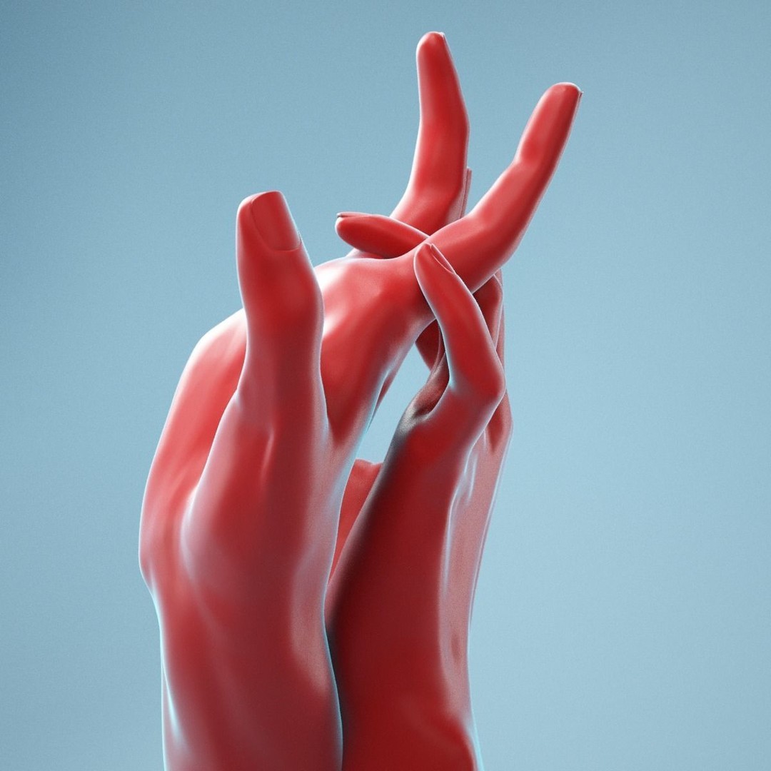 Pulling Back Realistic Hands 3D Model – High Poly Photogrammetry Asset, FBX - View 11