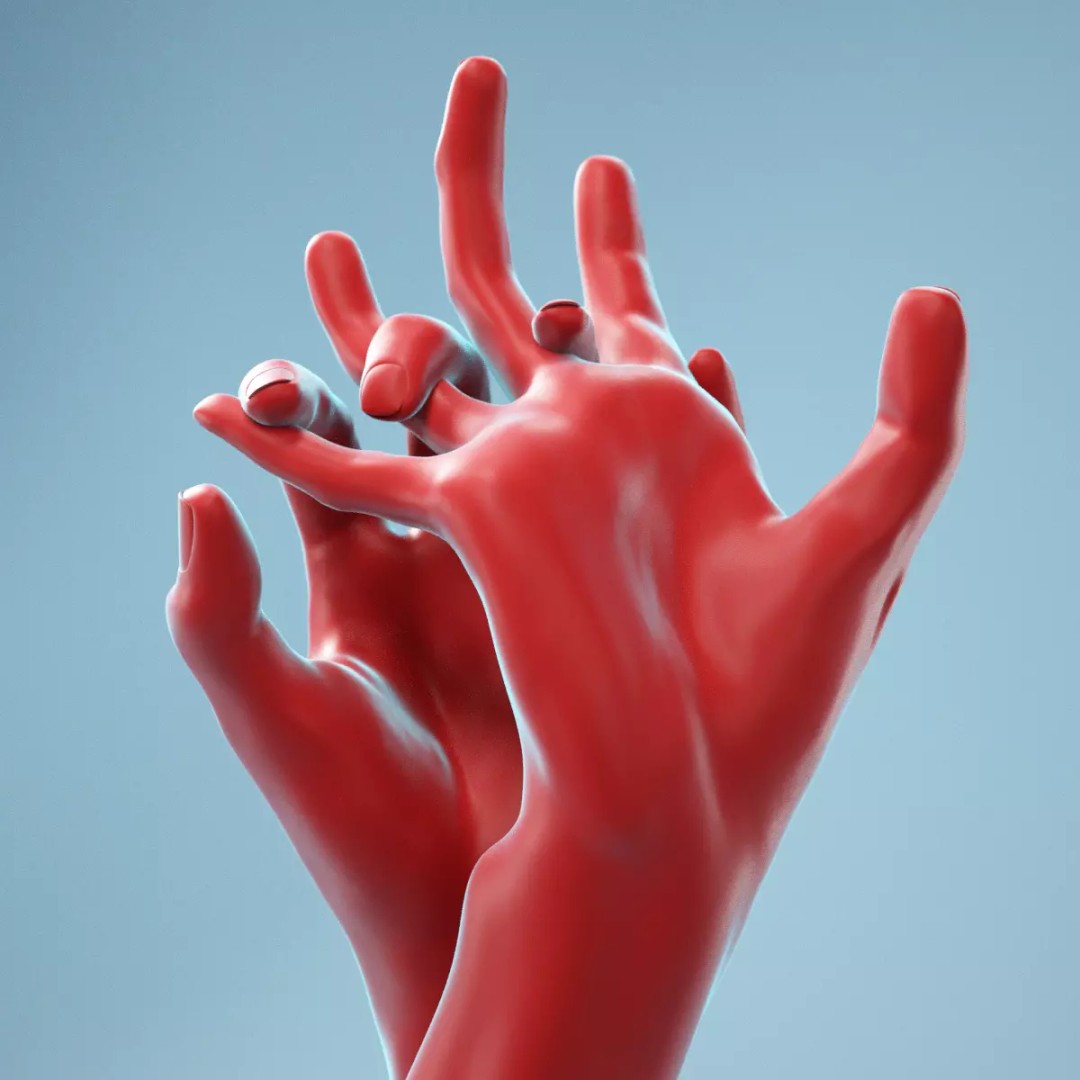 Pulling Back Realistic Hands 3D Model – High Poly Photogrammetry Asset, FBX - View 2
