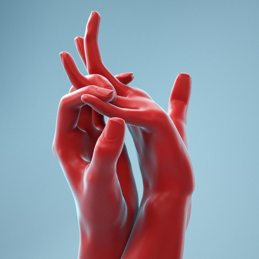 Pulling Back Realistic Hands 3D Model – High Poly Photogrammetry Asset, FBX - View 4