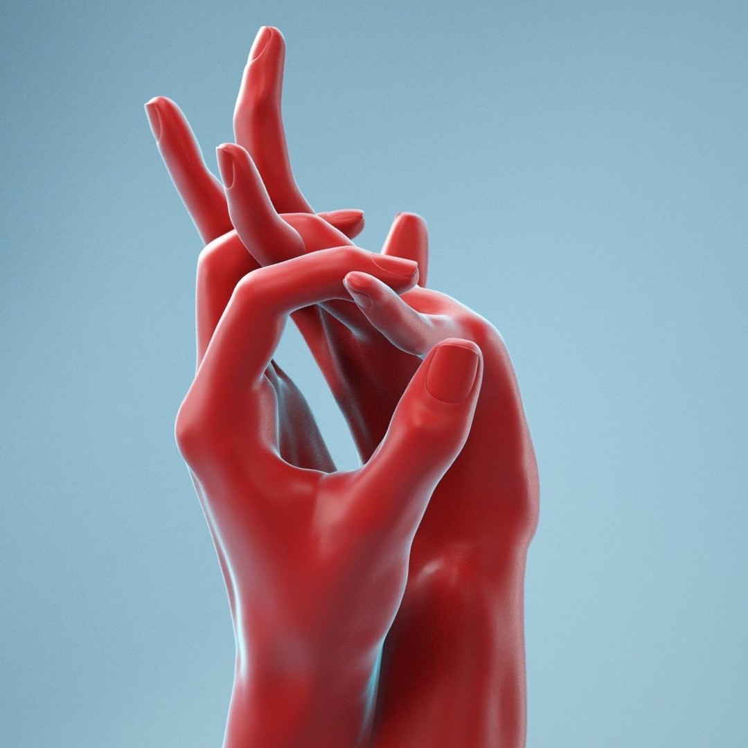 Pulling Back Realistic Hands 3D Model – High Poly Photogrammetry Asset, FBX - View 5