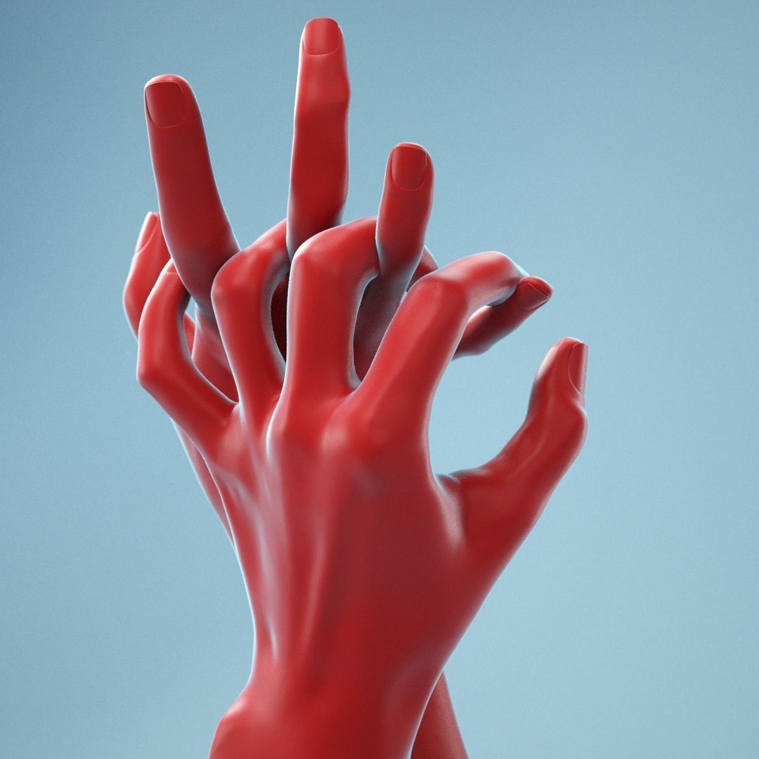 Pulling Back Realistic Hands 3D Model – High Poly Photogrammetry Asset, FBX - View 7