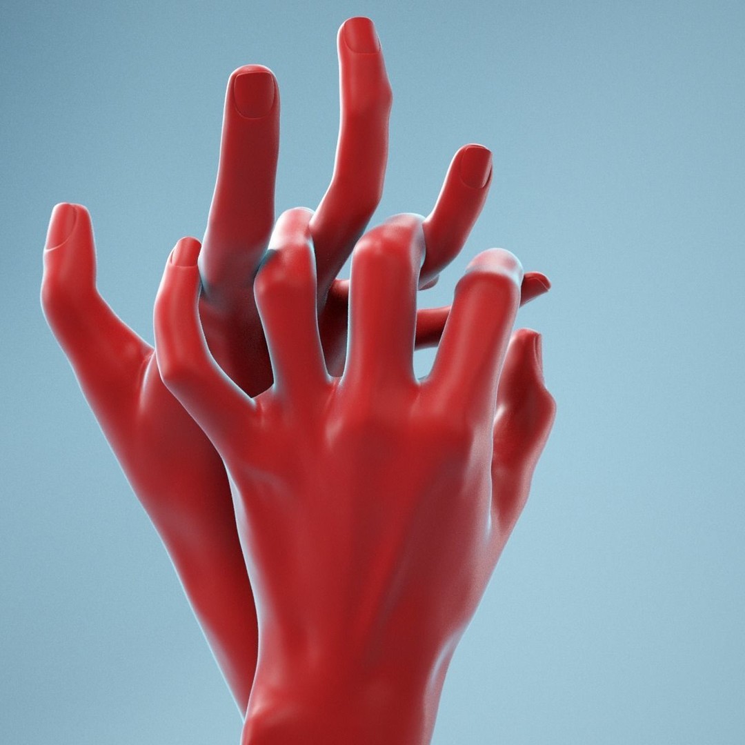 Pulling Back Realistic Hands 3D Model – High Poly Photogrammetry Asset, FBX - View 8