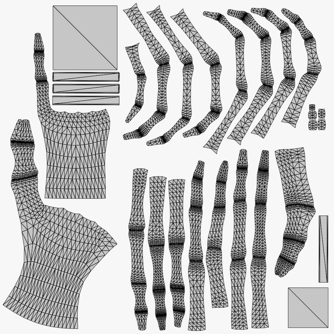 Human Hand Skeleton 3D Model – Low Poly PBR Game Asset, FBX, OBJ