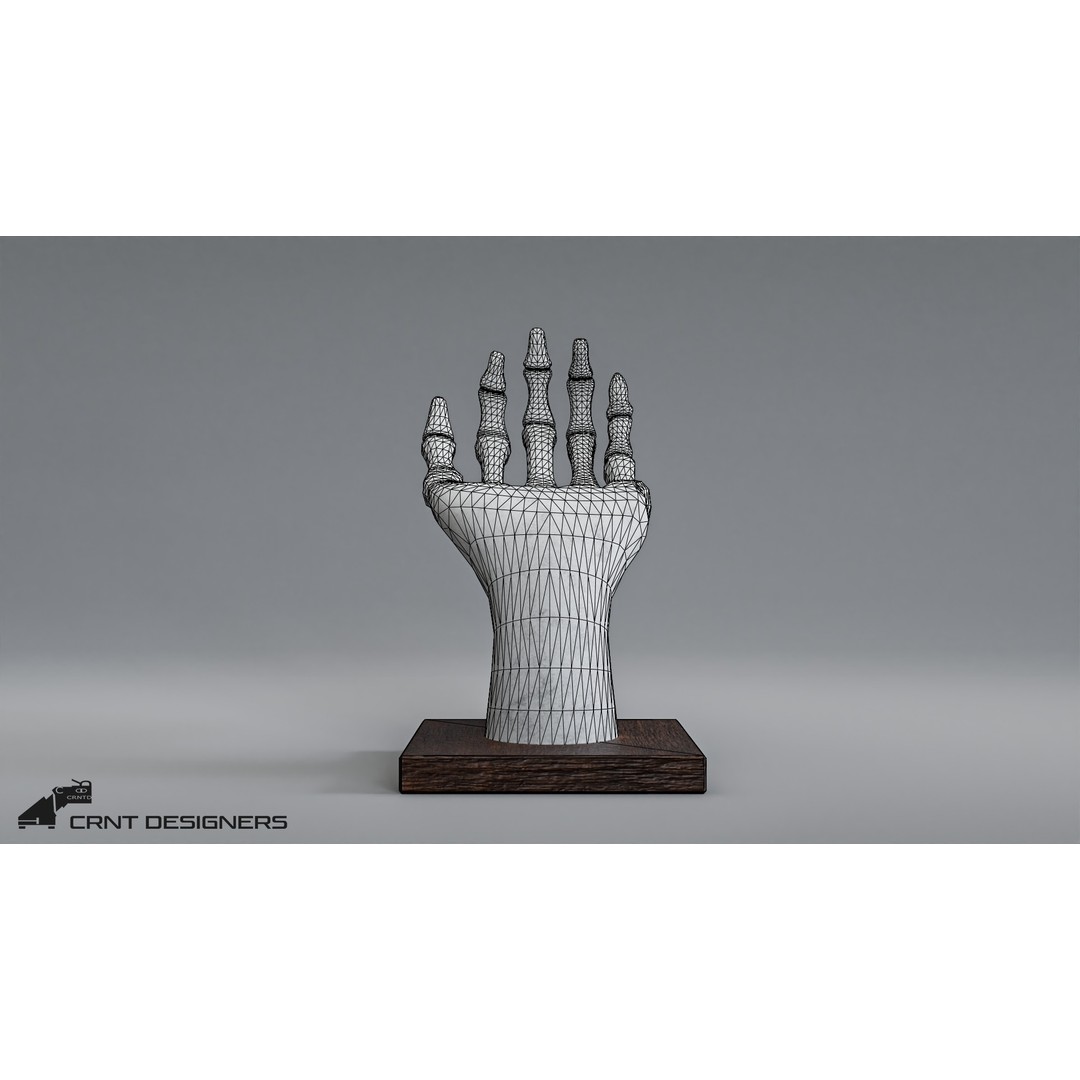 Human Hand Skeleton 3D Model – Low Poly PBR Game Asset, FBX, OBJ - View 10