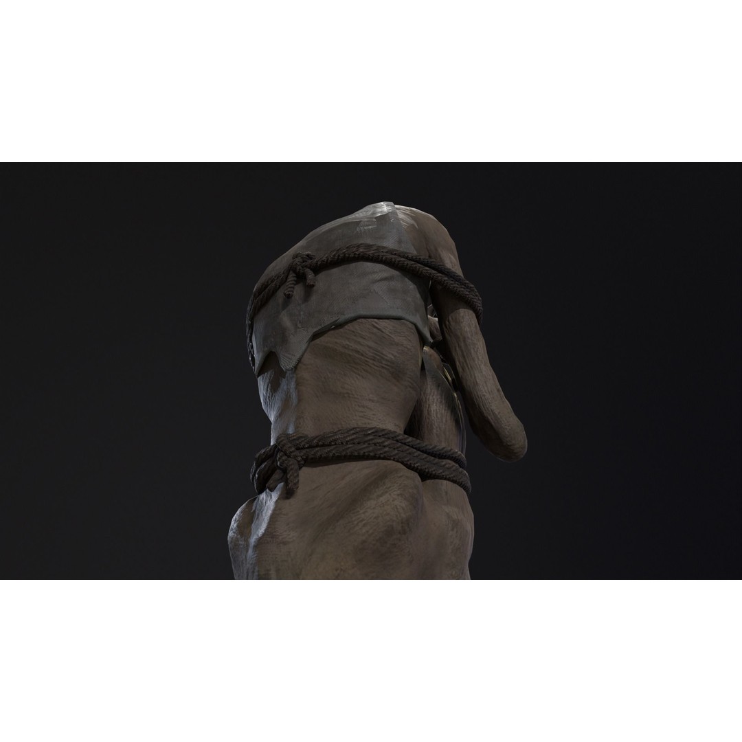 Mummified Corpse 3D Model – Low Poly Character Asset, FBX, OBJ - View 17