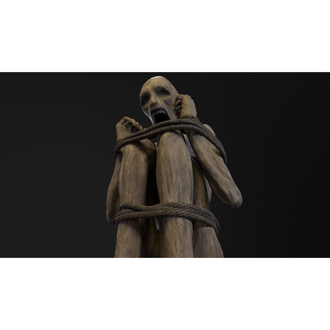 Mummified Corpse 3D Model – Low Poly Character Asset, FBX, OBJ - View 21