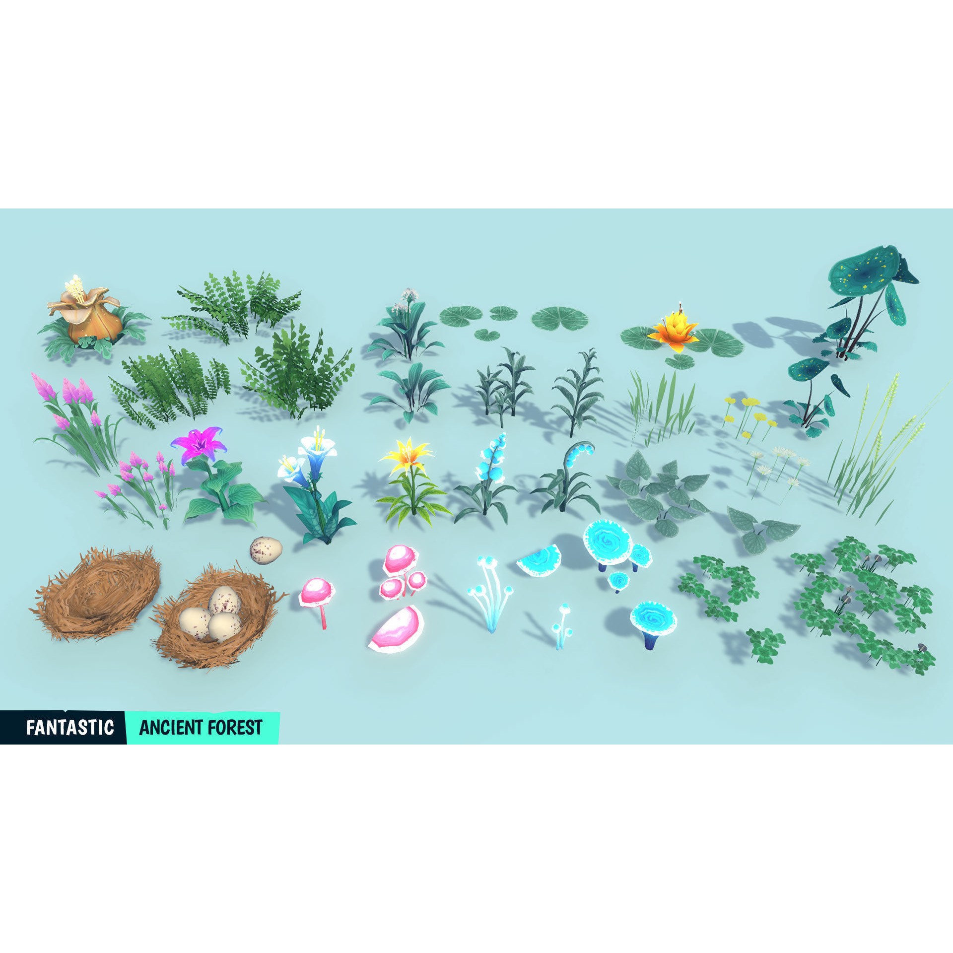 Ancient Forest - Low-Poly Game-Ready 3D Model - View 17