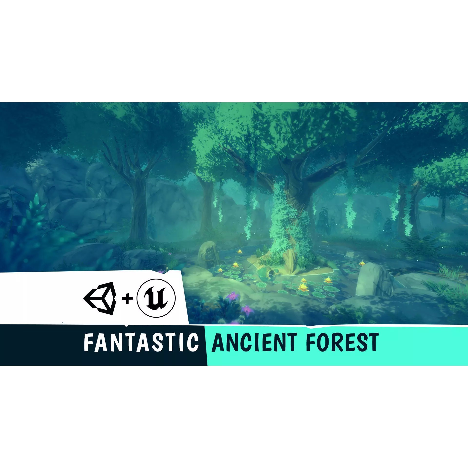 Ancient Forest - Low-Poly Game-Ready 3D Model - View 2