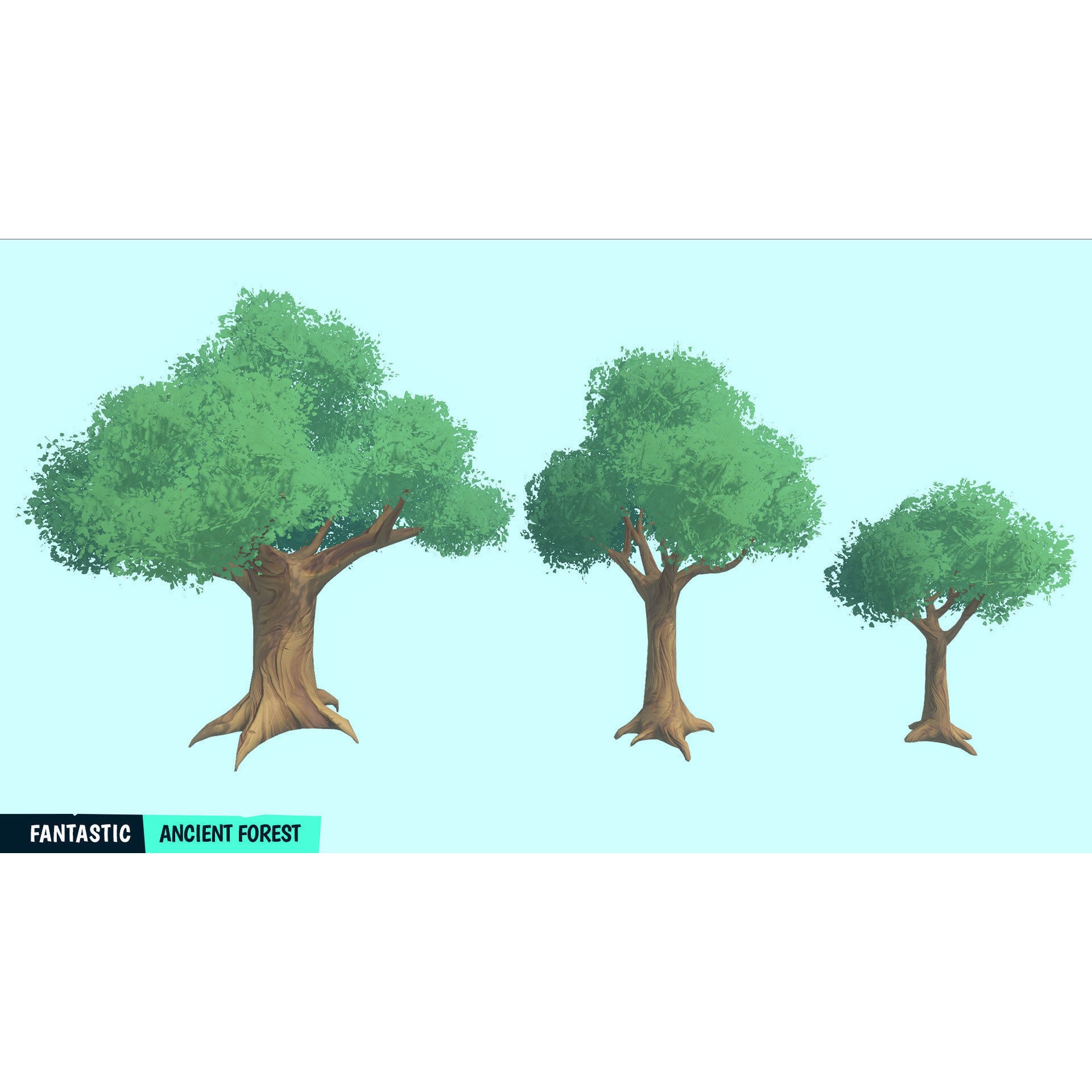 Ancient Forest - Low-Poly Game-Ready 3D Model - View 20