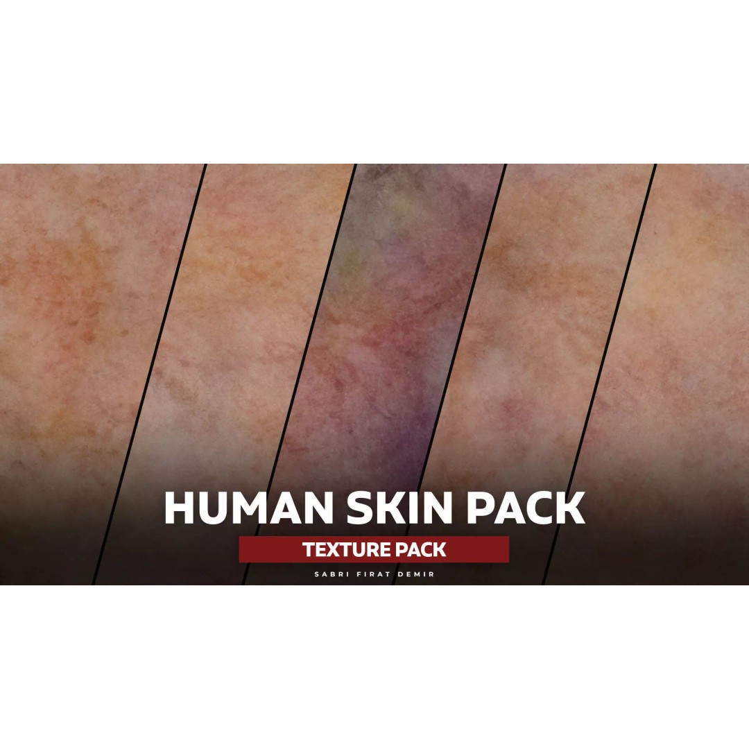 Premium Human Skin Pack 3D Model – High-Quality Textures for Realism - View 2