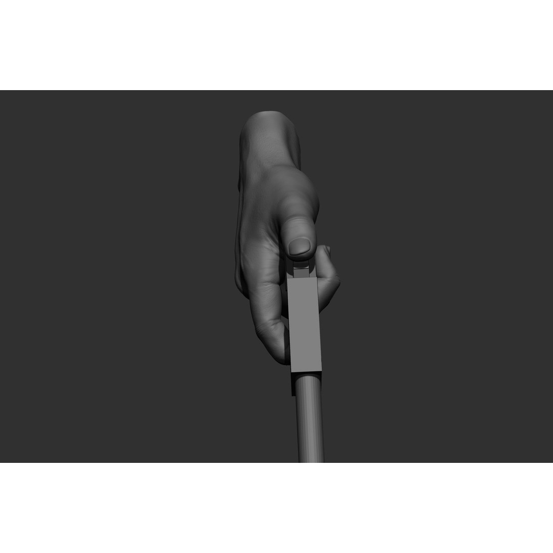Male Hand Poses 3D Model – Realistic Shooting Poses, ZBrush, FBX, OBJ