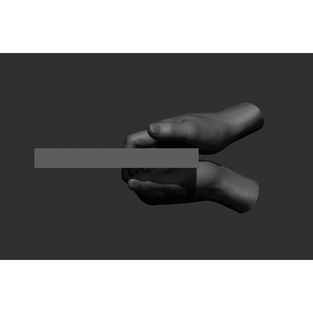 Male Hand Poses 3D Model – Realistic Shooting Poses, ZBrush, FBX, OBJ - View 28