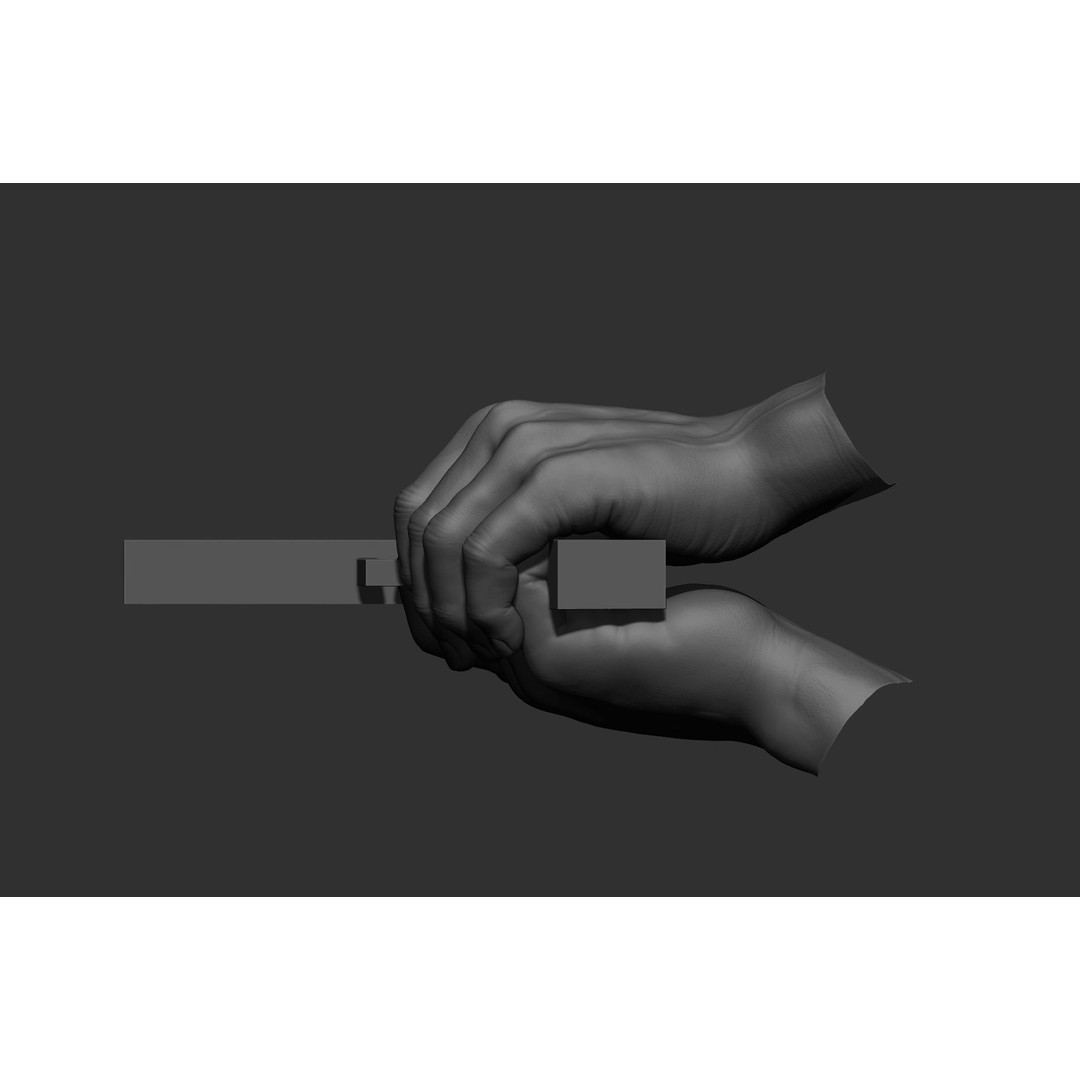 Male Hand Poses 3D Model – Realistic Shooting Poses, ZBrush, FBX, OBJ - View 29