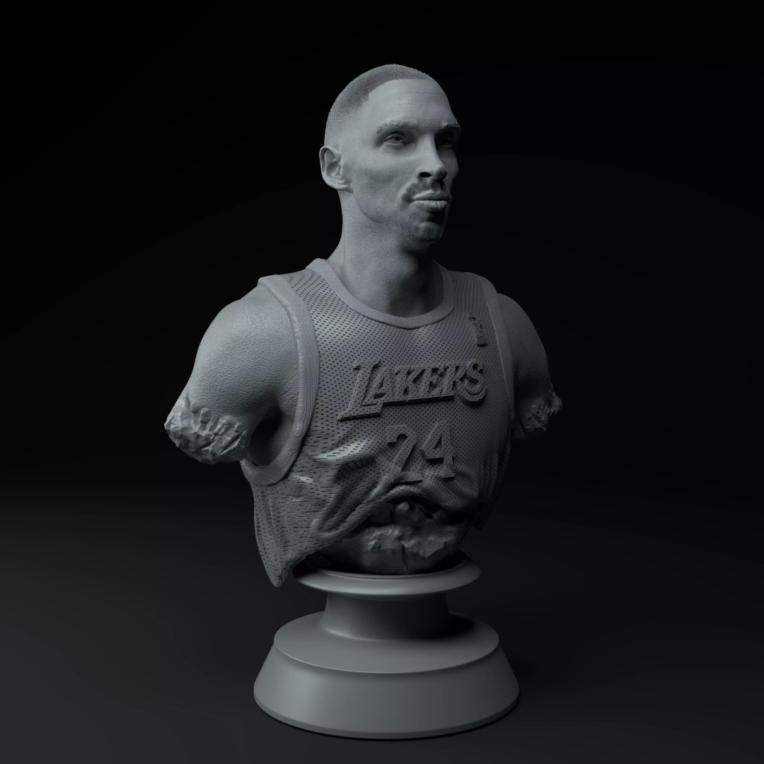 Kobe Bryant Bust 3D Model – Premium Sculpture for 3D Printing
