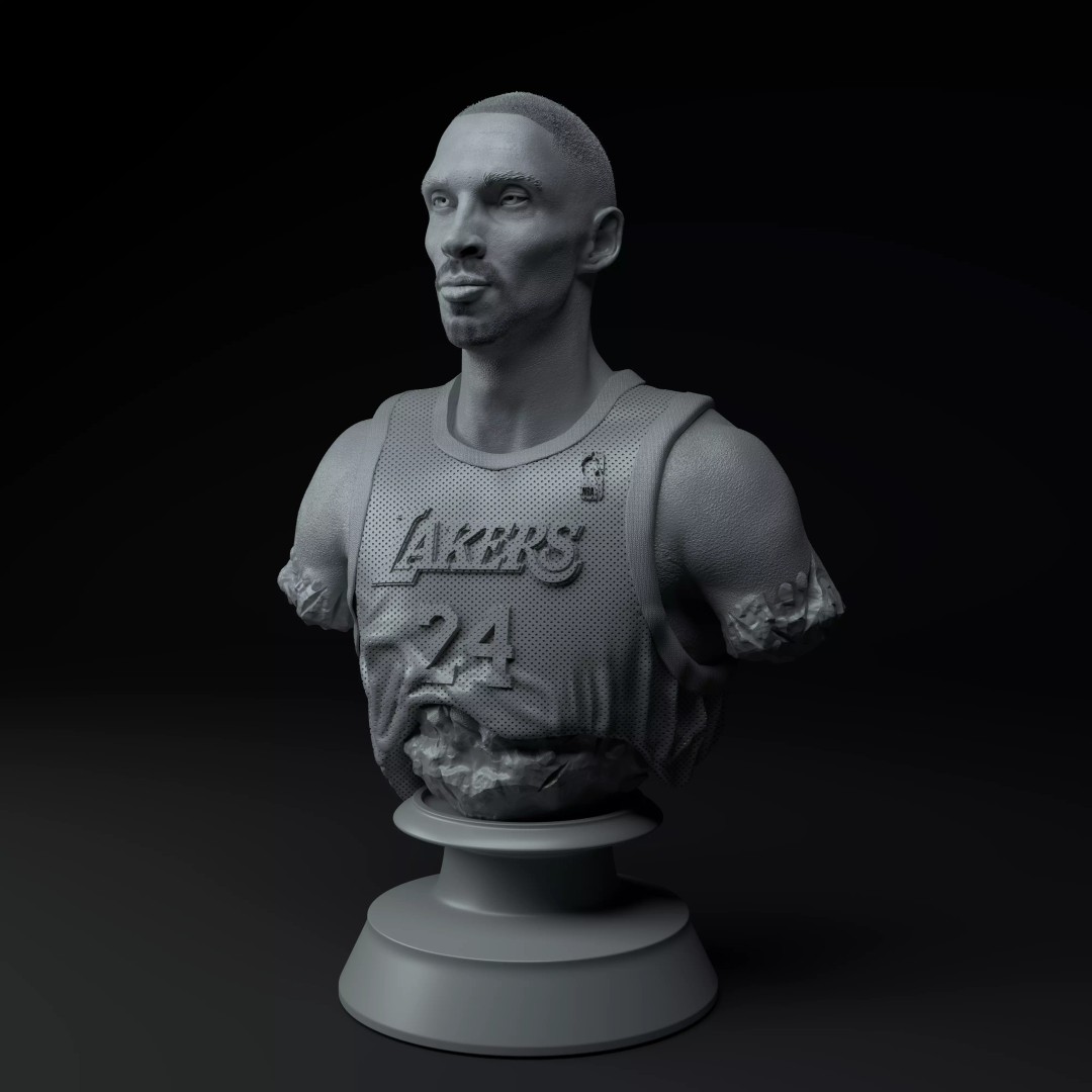 Kobe Bryant Bust 3D Model – Premium Sculpture for 3D Printing - View 2