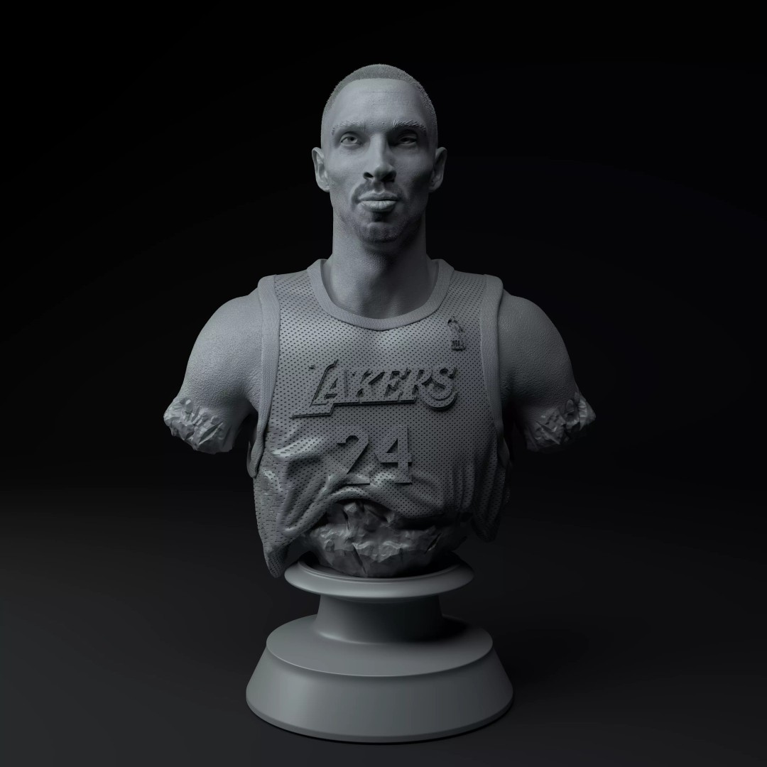 Kobe Bryant Bust 3D Model – Premium Sculpture for 3D Printing - View 3