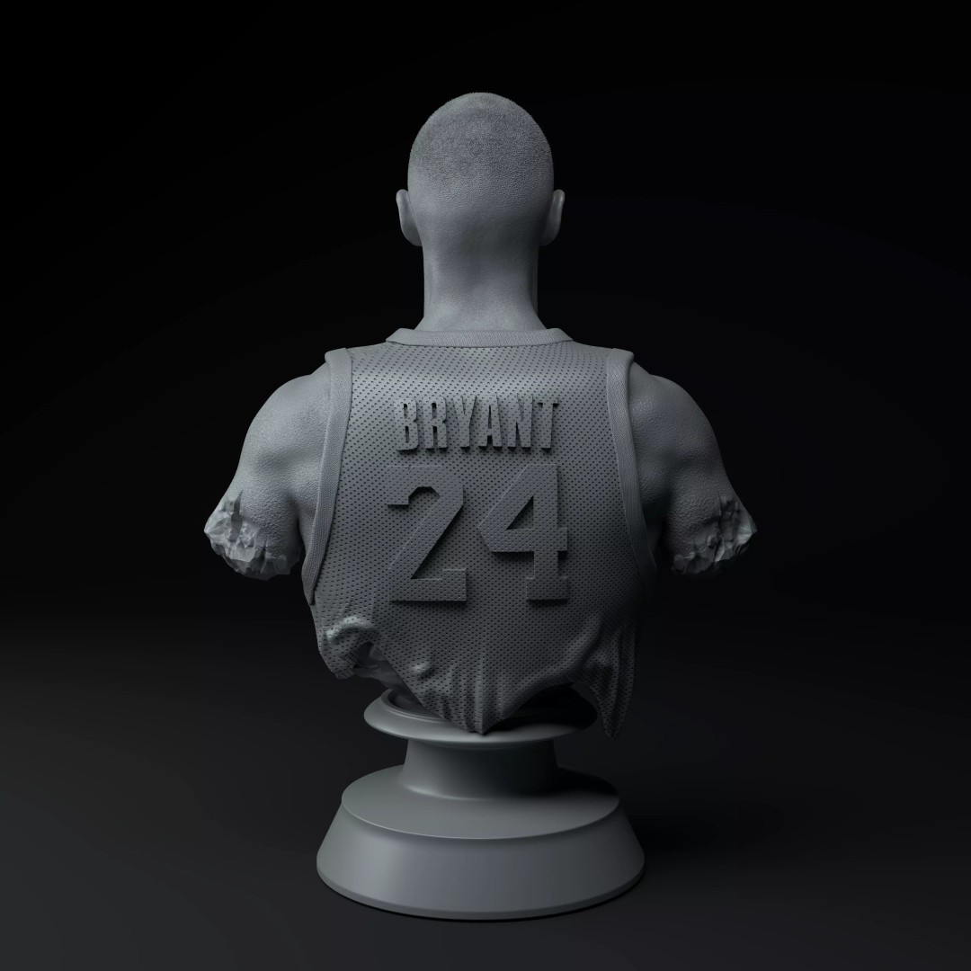 Kobe Bryant Bust 3D Model – Premium Sculpture for 3D Printing - View 6