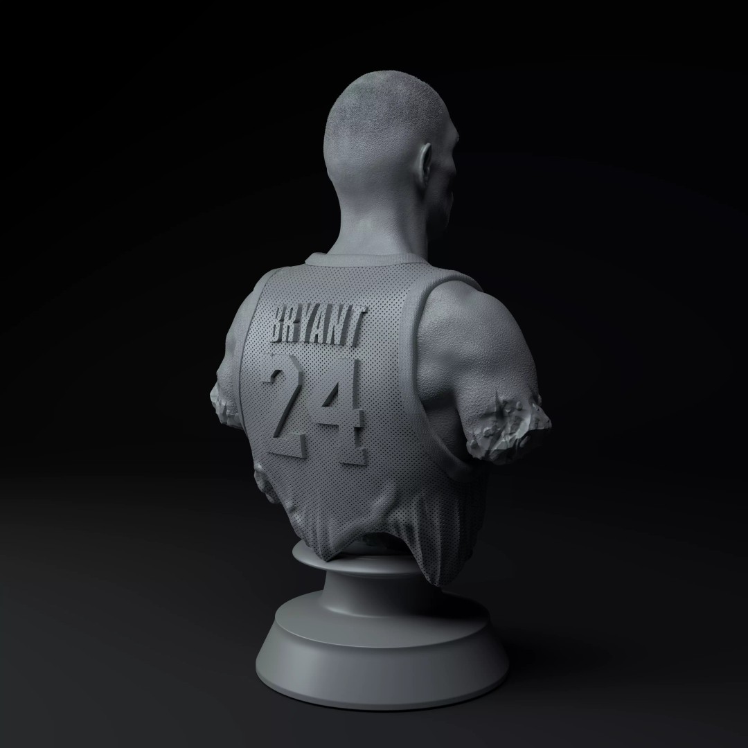 Kobe Bryant Bust 3D Model – Premium Sculpture for 3D Printing - View 7