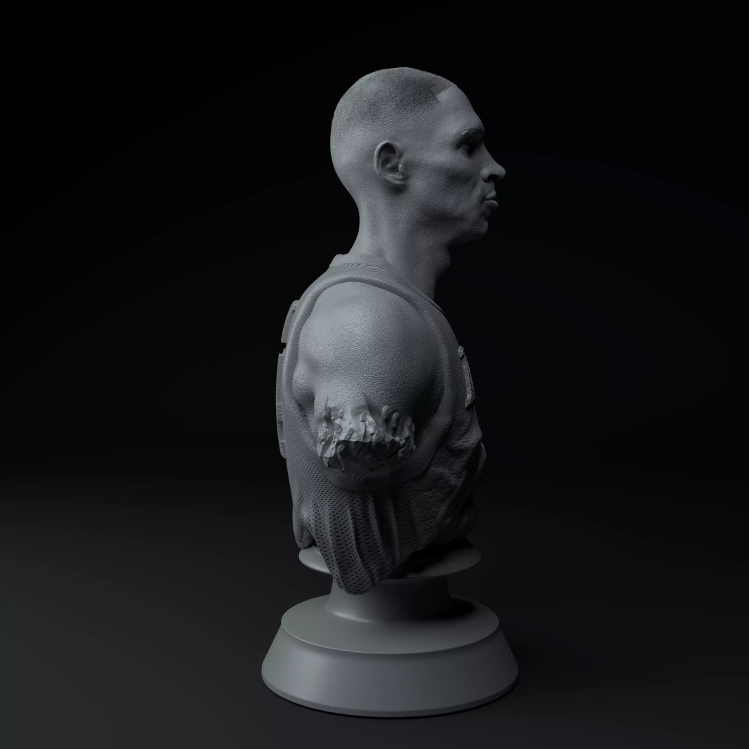 Kobe Bryant Bust 3D Model – Premium Sculpture for 3D Printing - View 8
