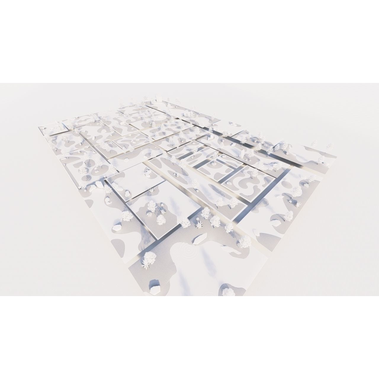 Public Park Landscape - Game-Ready 3D Model - View 13