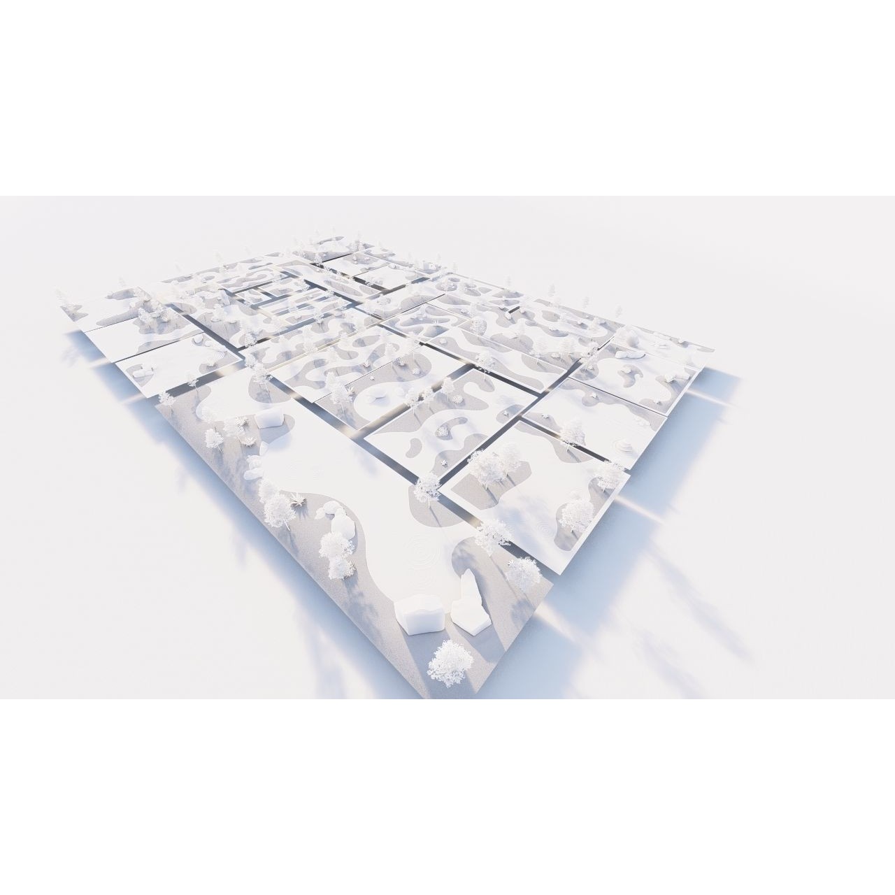 Public Park Landscape - Game-Ready 3D Model - View 18