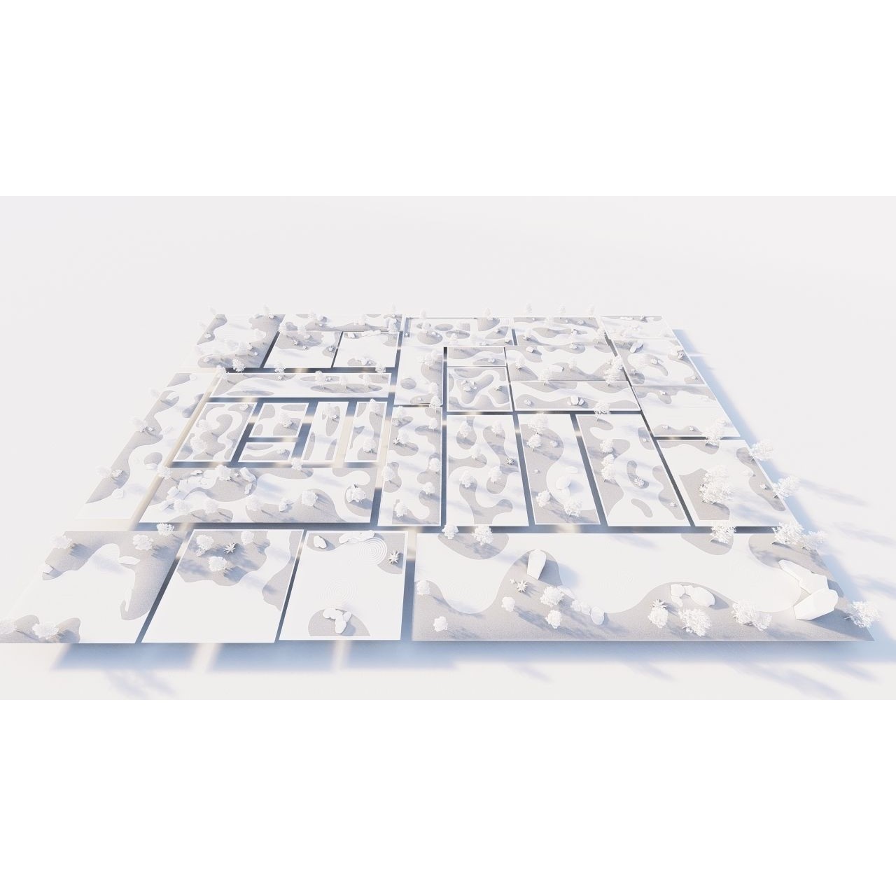 Public Park Landscape - Game-Ready 3D Model - View 19