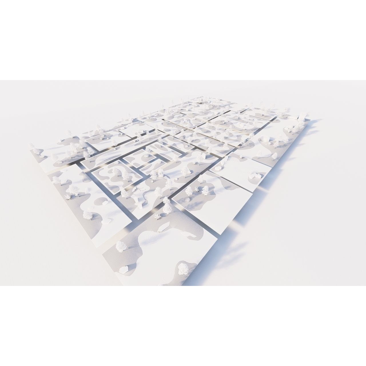 Public Park Landscape - Game-Ready 3D Model - View 20