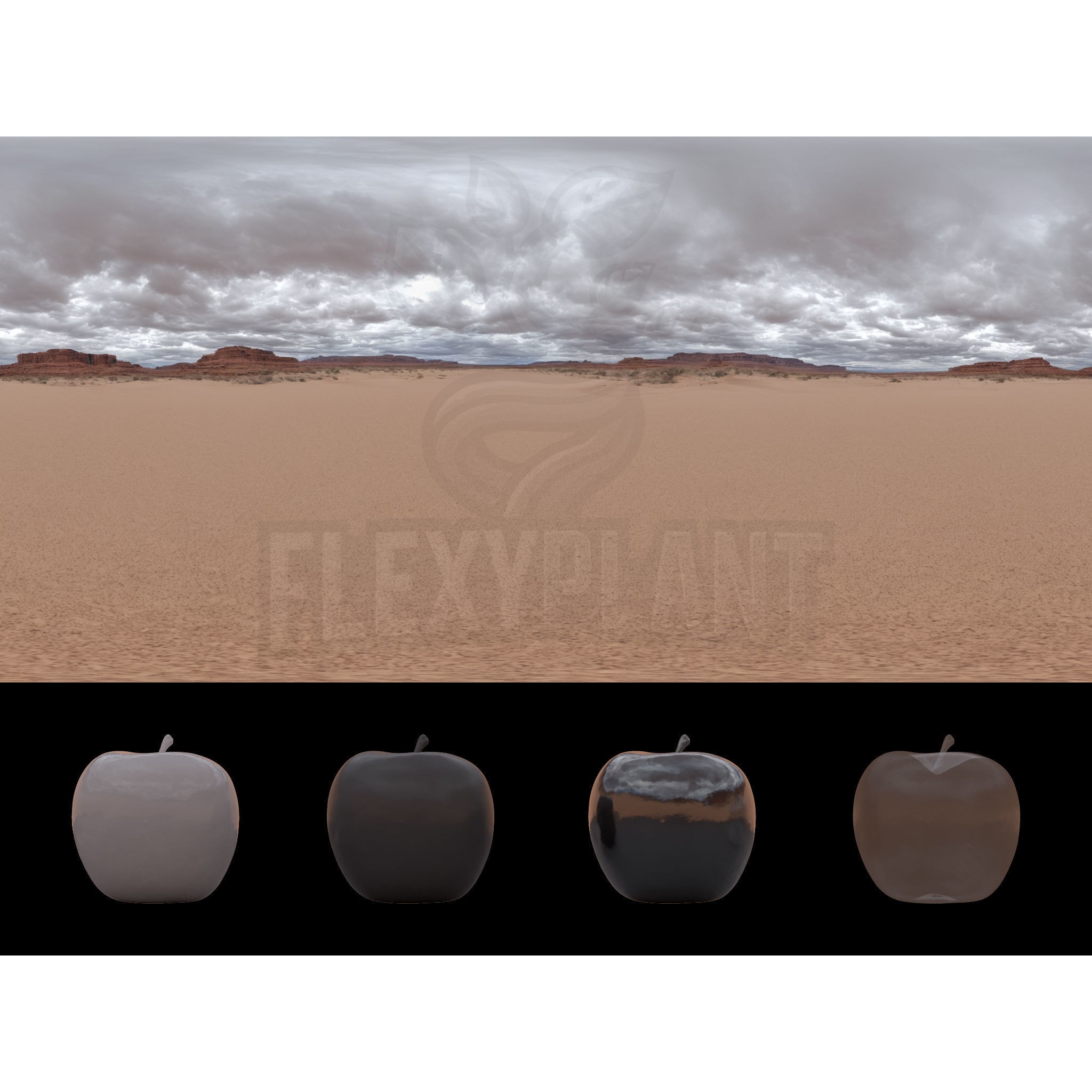 Realistic HDRI Desert Pack - Low-Poly Game-Ready 3D Model - View 10
