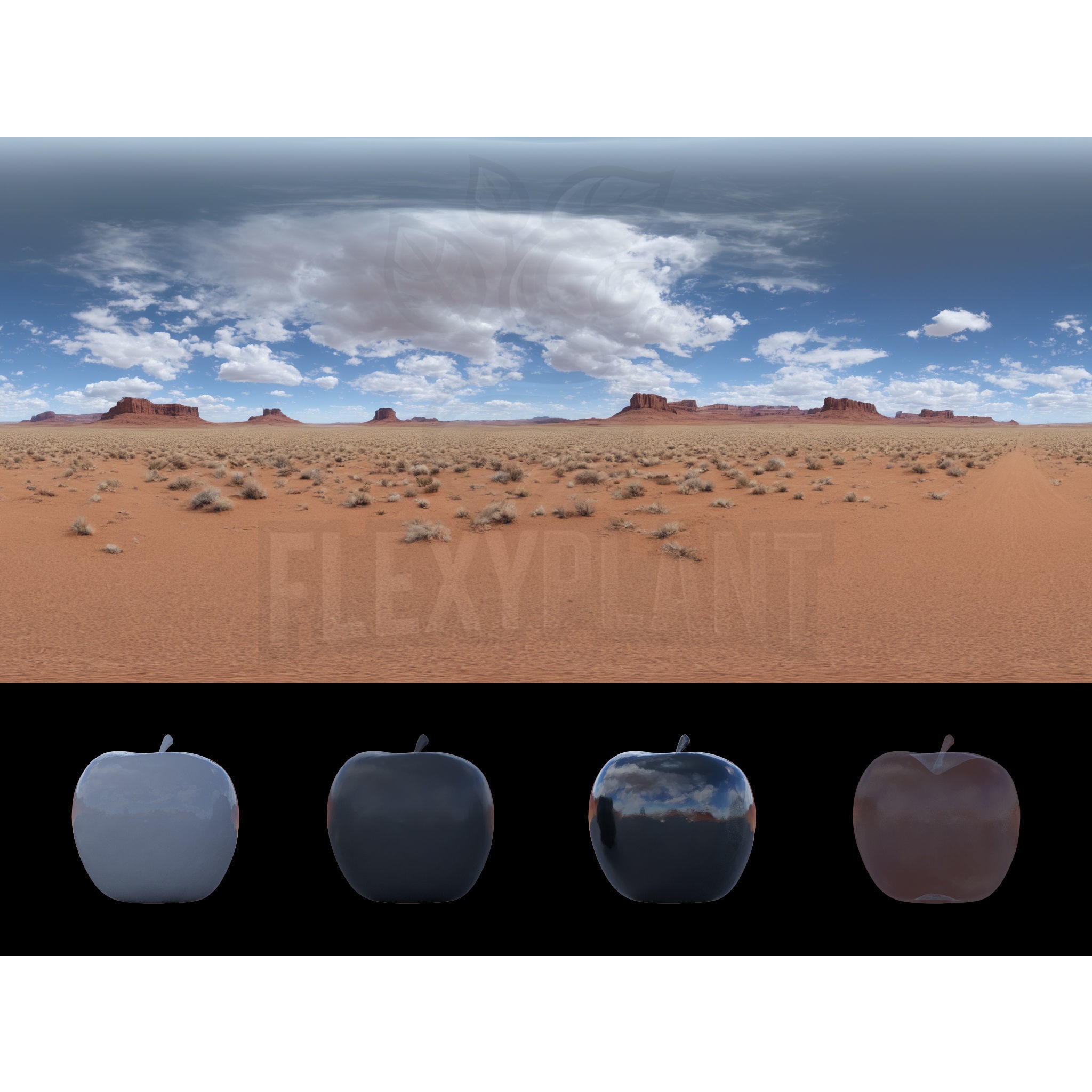 Realistic HDRI Desert Pack - Low-Poly Game-Ready 3D Model - View 11