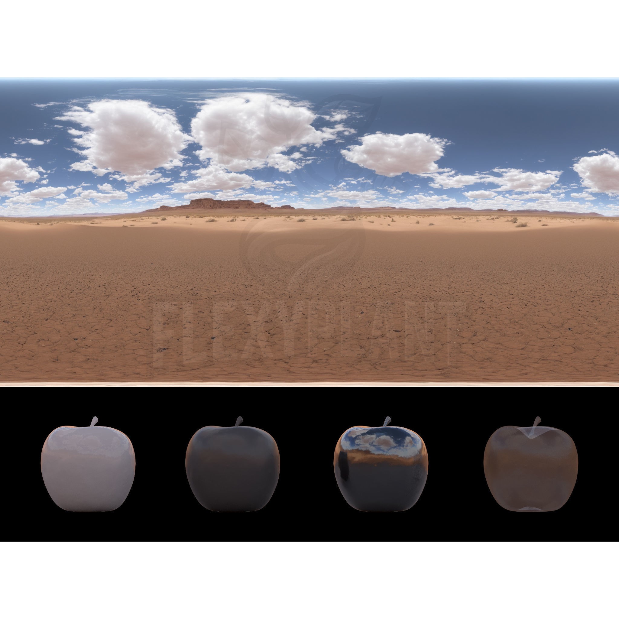 Realistic HDRI Desert Pack - Low-Poly Game-Ready 3D Model - View 12