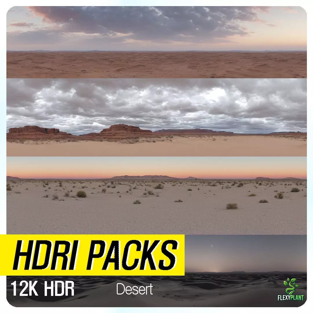 Realistic HDRI Desert Pack - Low-Poly Game-Ready 3D Model - View 2