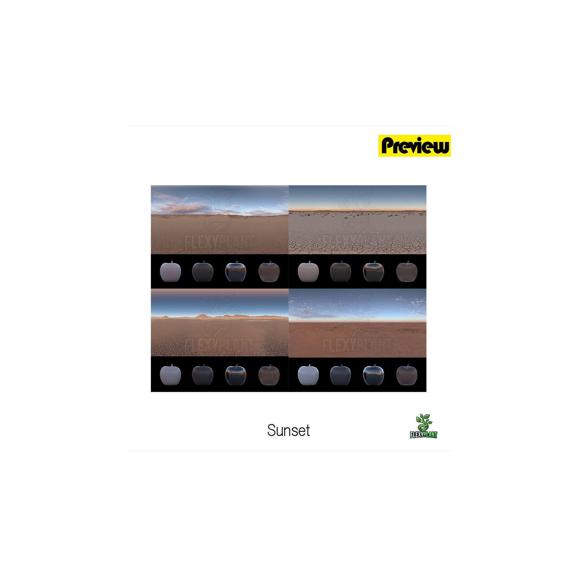 Realistic HDRI Desert Pack - Low-Poly Game-Ready 3D Model - View 5