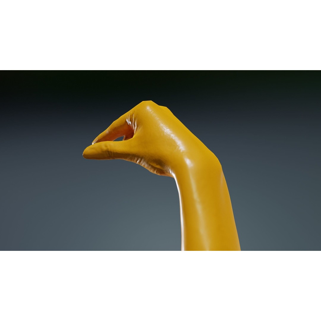 Finger Alphabet G 3D Model – Low Poly Character Asset, FBX - View 15