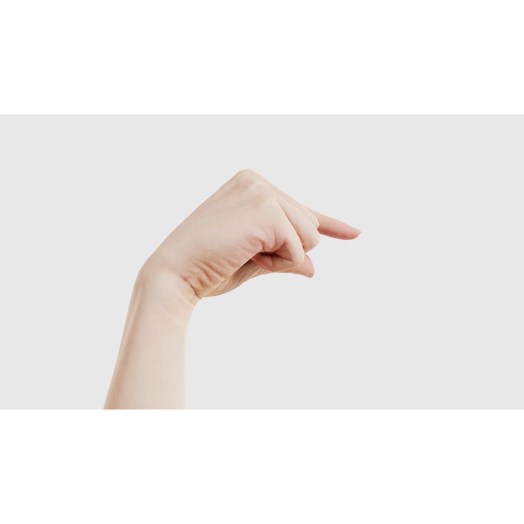 Finger Alphabet G 3D Model – Low Poly Character Asset, FBX - View 19