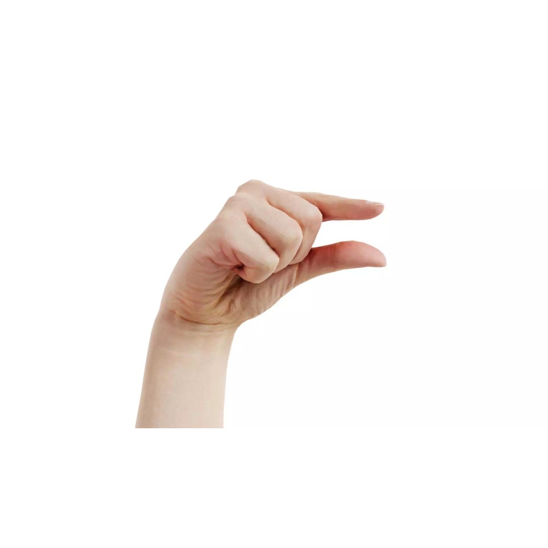 Finger Alphabet G 3D Model – Low Poly Character Asset, FBX - View 2