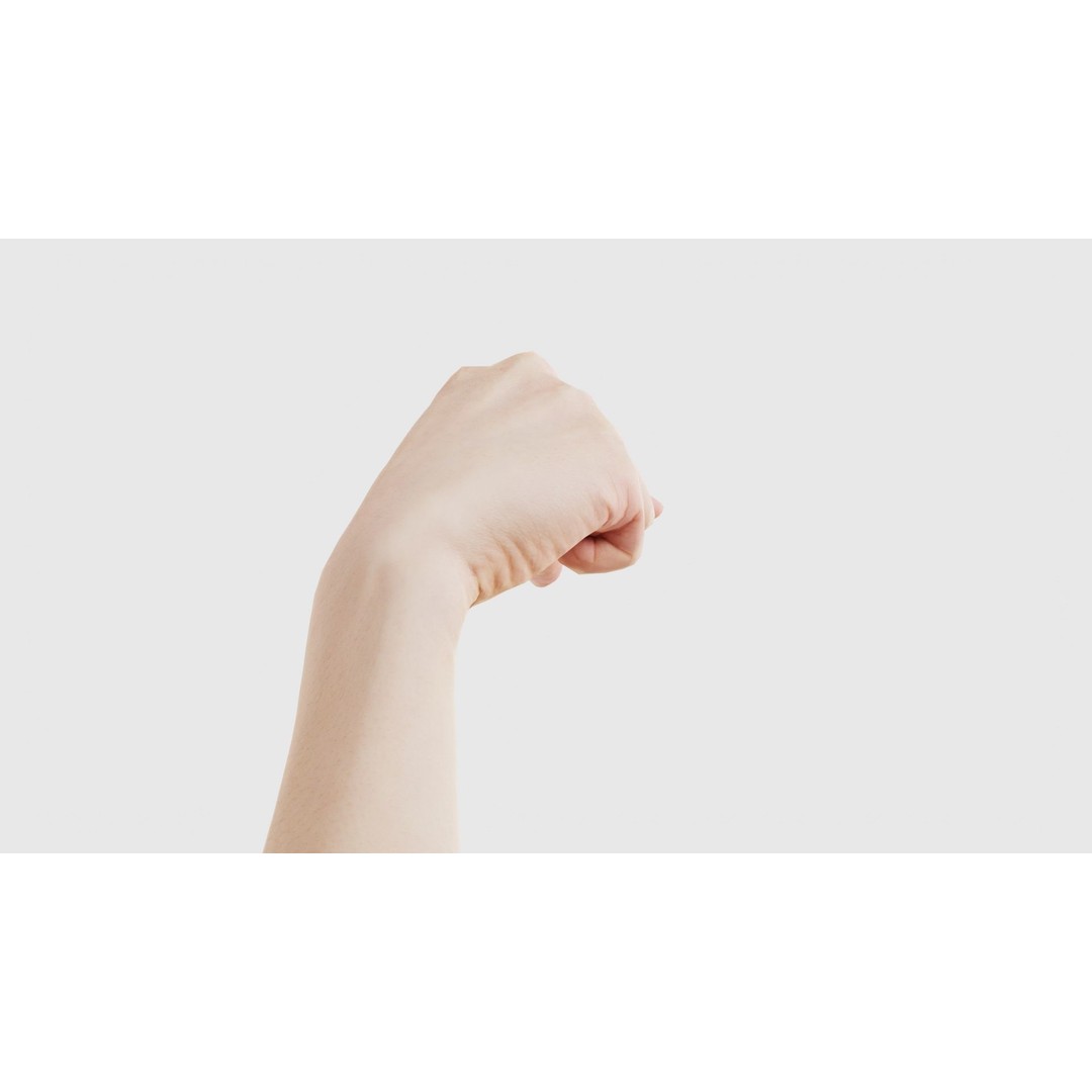 Finger Alphabet G 3D Model – Low Poly Character Asset, FBX - View 20